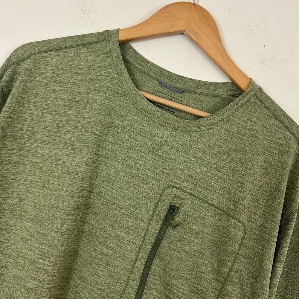 Patagonia Capilene Cool Sun Shirt Green Heathered Long Sleeve Casual Mens 2XL